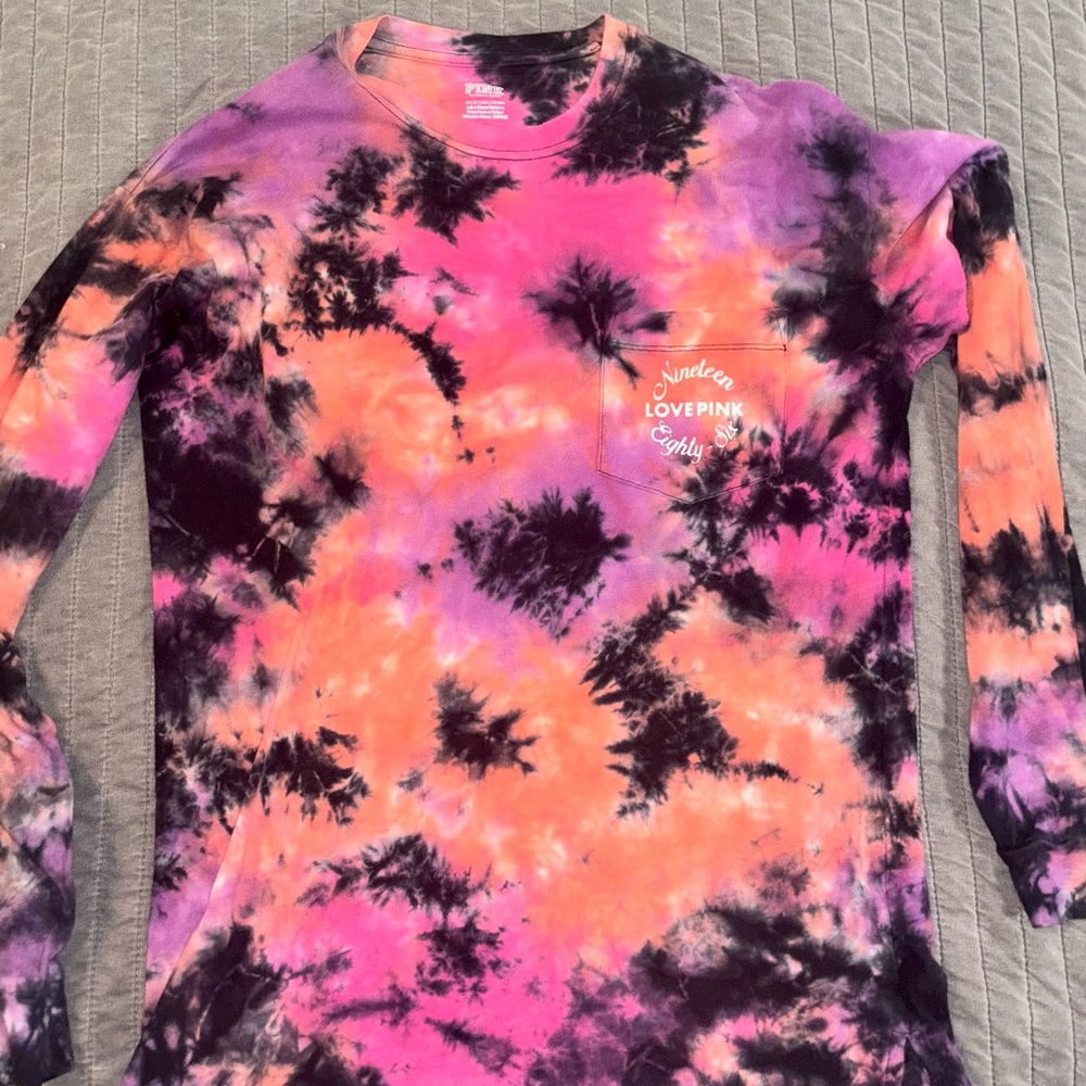 PINK Victoria's Secret Tie-Dye Pocket Tee
